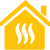 heating icon cutout yellow