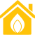 natural gas icon cut out yellow
